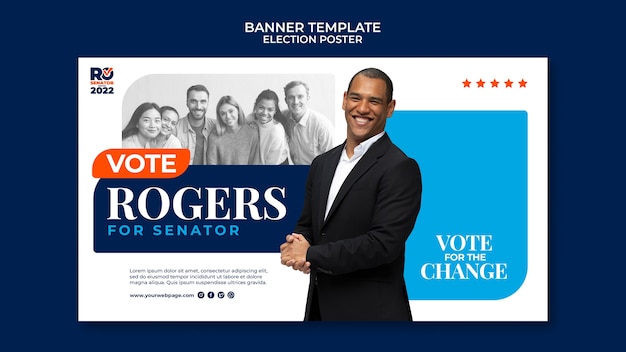 Election banner design template