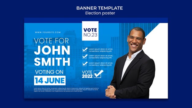 Election and politics horizontal banner template