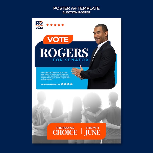 Election poster design template