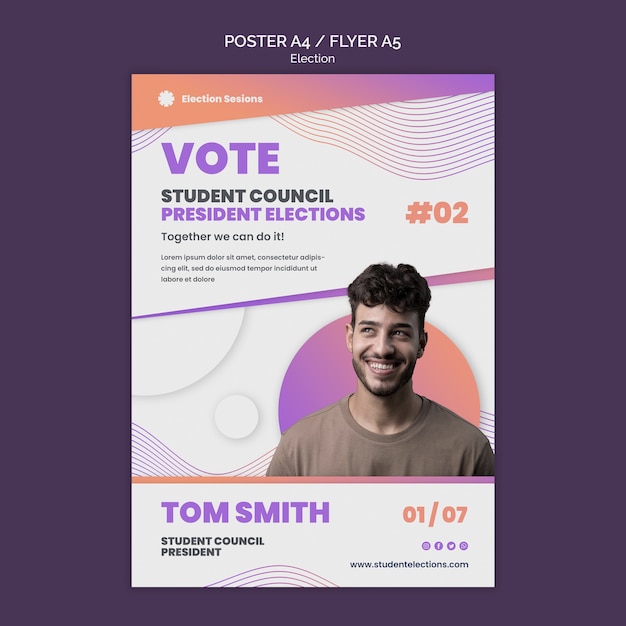 Election poster design template