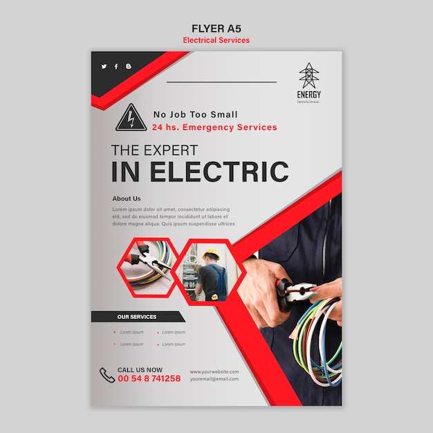 Electrical services flyer style