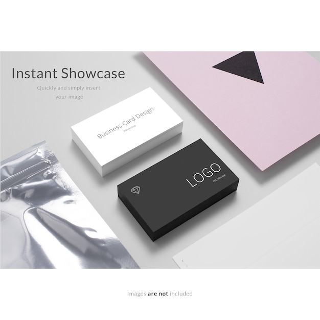 Elegant business card mock up