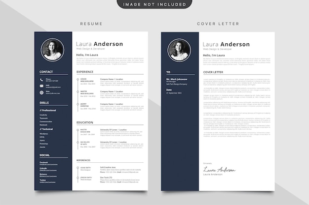 Elegant CV template with Cover Letter template