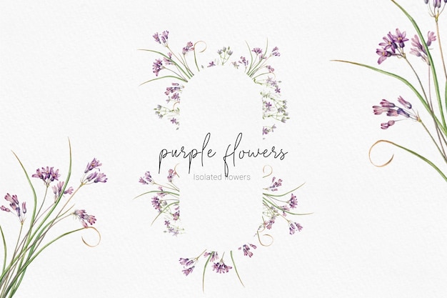 Free PSD elegant floral wedding invitation