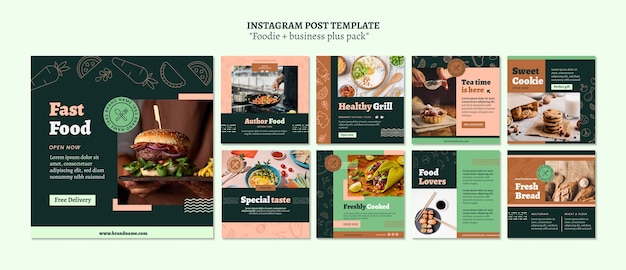 Free PSD elegant food template design