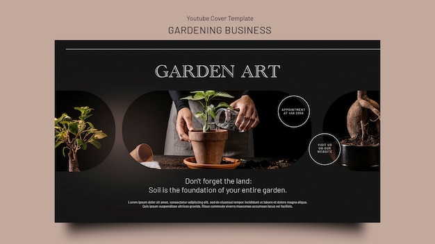 Free PSD elegant gardening template design