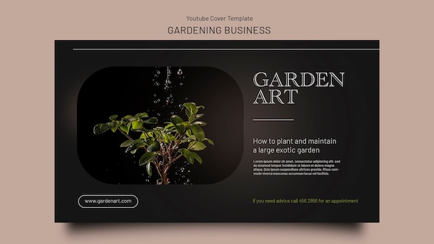 Free PSD elegant gardening template design