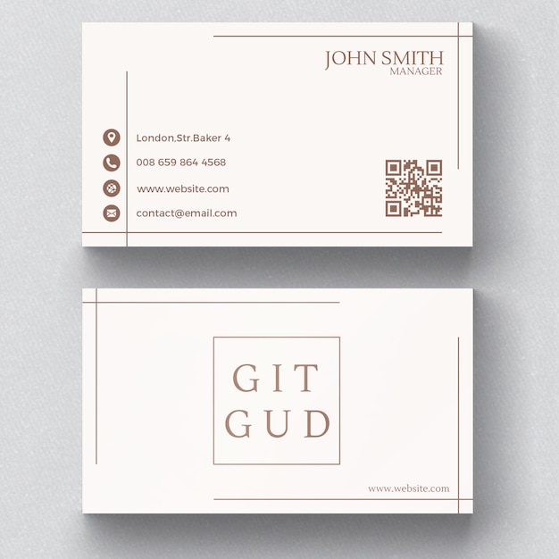 Free PSD elegant minimal business card