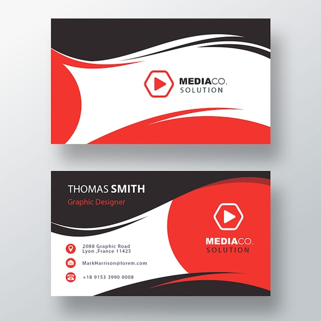 elegant PSD business card template