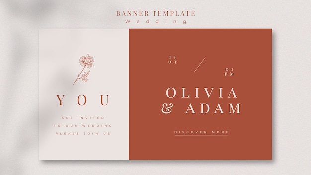 Elegant wedding banner template