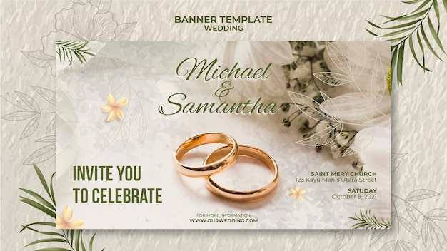 Elegant wedding banner template