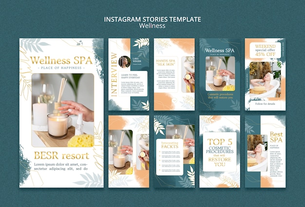 Free PSD elegant wellness template design