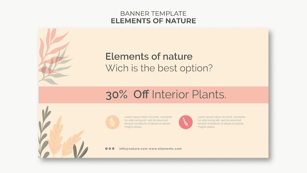 Elements of nature banner template