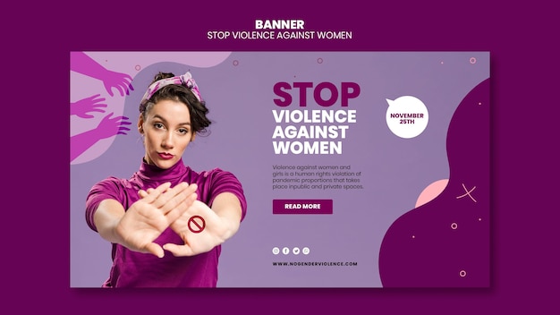 Free PSD elimination of violence against women banner