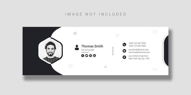 Email signature template design or facebook cover page template