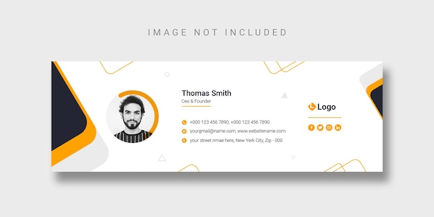 Email signature template design or Facebook cover template