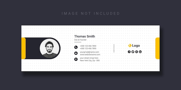 Free PSD email signature template design or facebook cover template