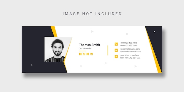 Email signature template design or Facebook cover template