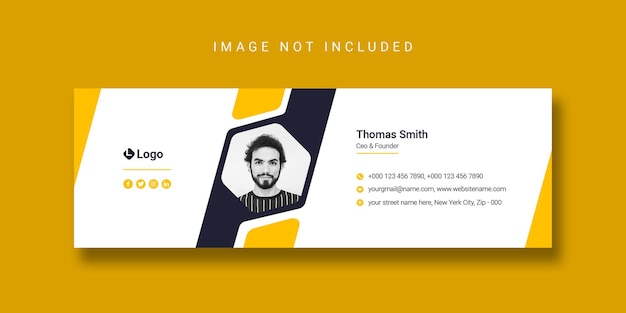 Free PSD email signature template design or facebook cover template