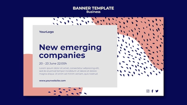 Free PSD emerging companies banner