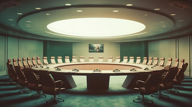 Free PSD empty conference room generative ai