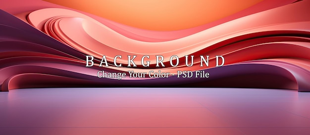 Free PSD empty studio gradient background and display product