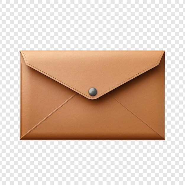 Free PSD envelope bag isolated on transparent background