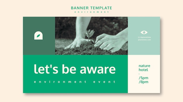 Free PSD environment banner template concept template