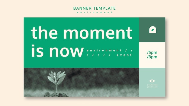 Free PSD environment banner template concept template