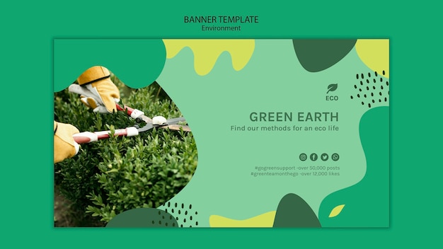 Free PSD environment concept banner template