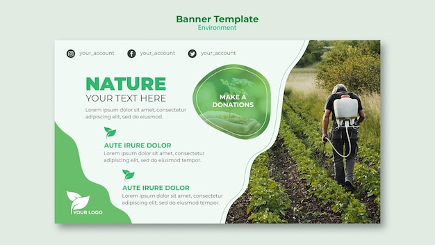 Environmental banner template concept