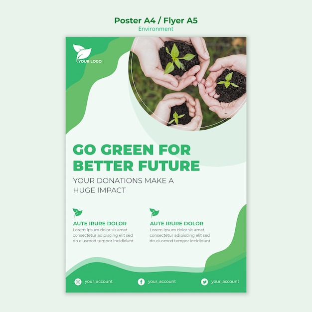 Environmental poster template concept