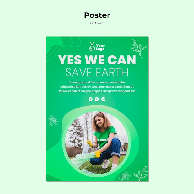 Environmental poster template concept