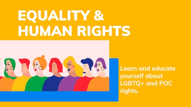 Free PSD equality human rights template psd lgbtq pride month celebration blog banner