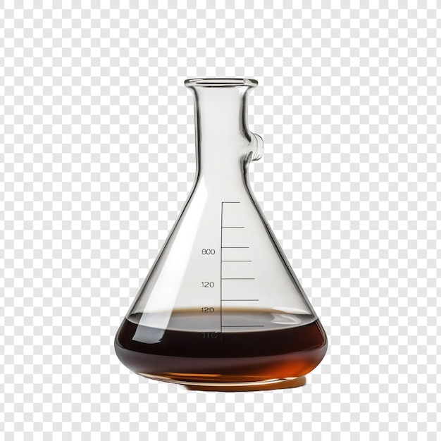 Free PSD erlenmeyer flask isolated on transparent background