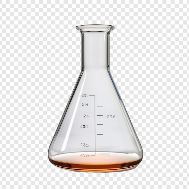 Free PSD erlenmeyer flask isolated on transparent background