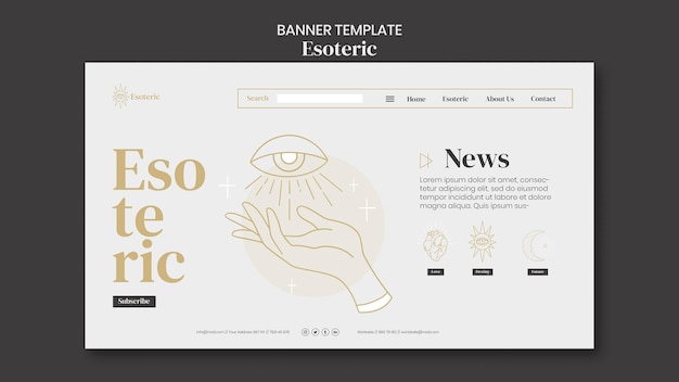 Free PSD esoteric banner template