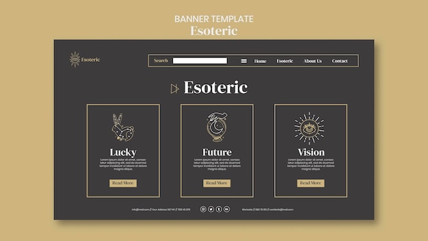 Free PSD esoteric banner template