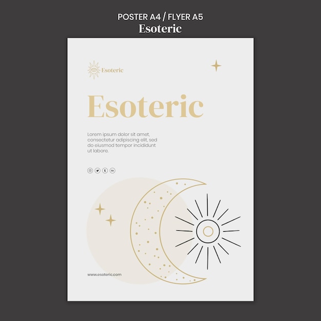 Free PSD esoteric poster template