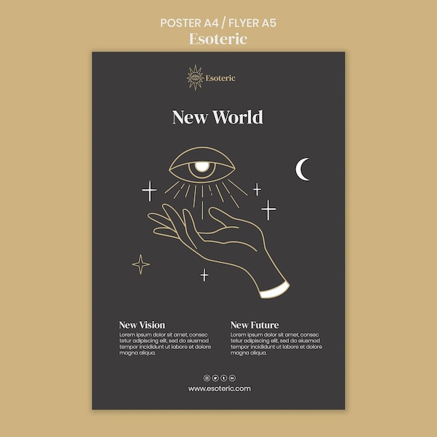 Free PSD esoteric poster template