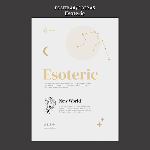 Free PSD esoteric poster template