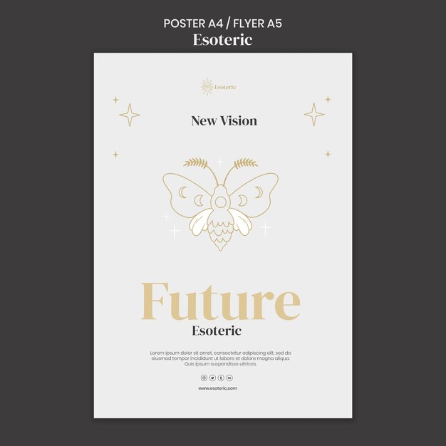 Free PSD esoteric poster template