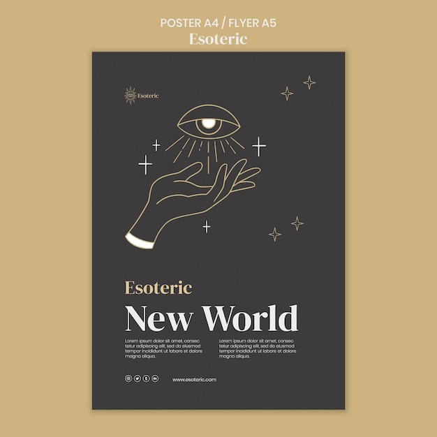 Free PSD esoteric poster template