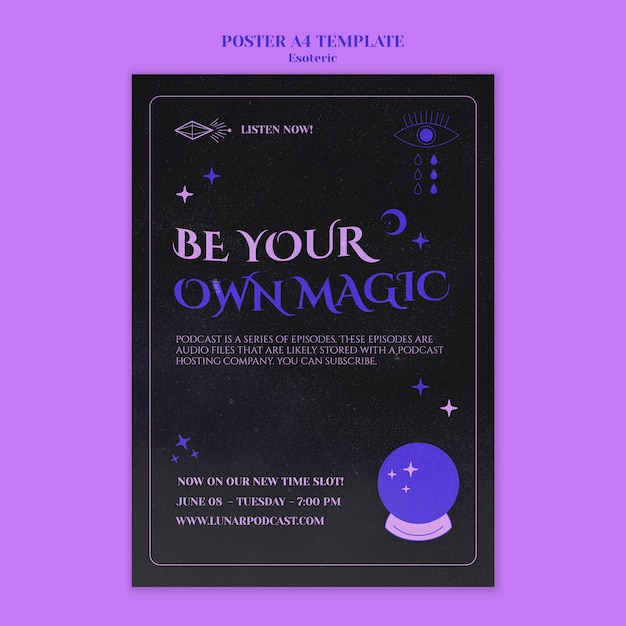 Free PSD esoteric poster template