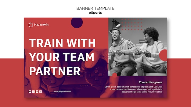 Esports concept banner template