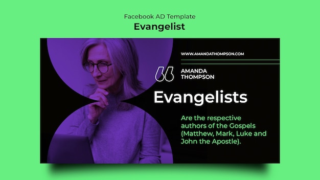 Free PSD evangelist facebook ad template design