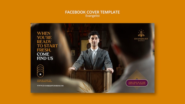 Free PSD evangelist religion and spirituality social media cover template