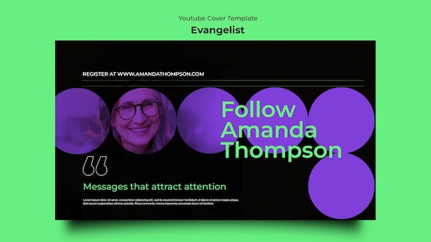 Evangelist youtube thumbnail template design