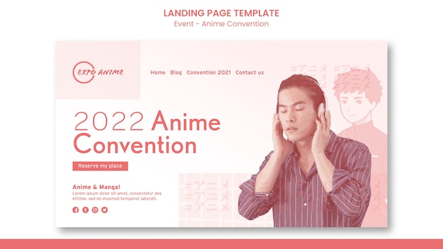 Free PSD event design landing page template