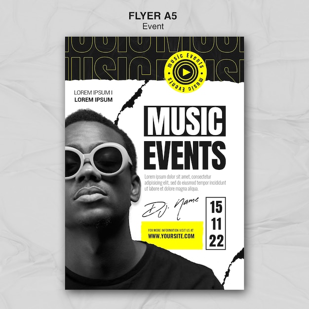 Free PSD event flyer template design